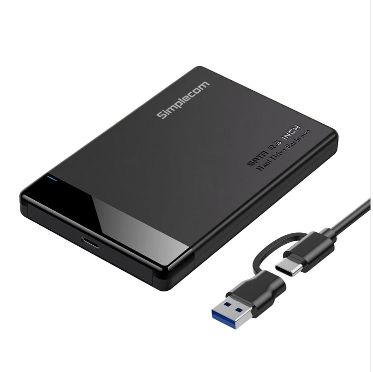 Simplecom SE109 Tool-free 2.5' SATA HDD SSD to USB-C Enclosure USB 3.2 Gen 1 Compatible with 7mm and 9.5mm laptop 2.5' SATA HDD/SSD Simplecom SE109 Tool-free 2.5' SATA HDD SSD to USB-C Enclosure USB 3.2 Gen 1 Compatible with 7mm and 9.5mm laptop 2.5' SATA HDD/SSD